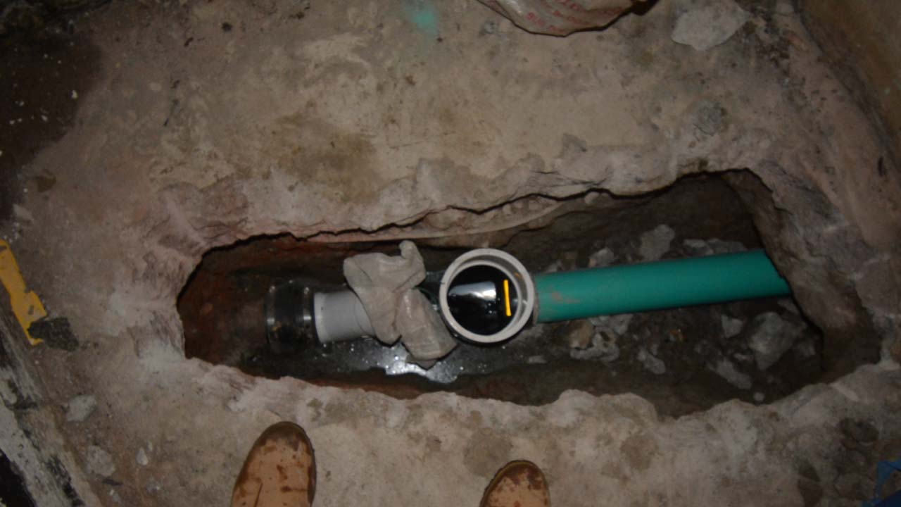 Backwater valve installed